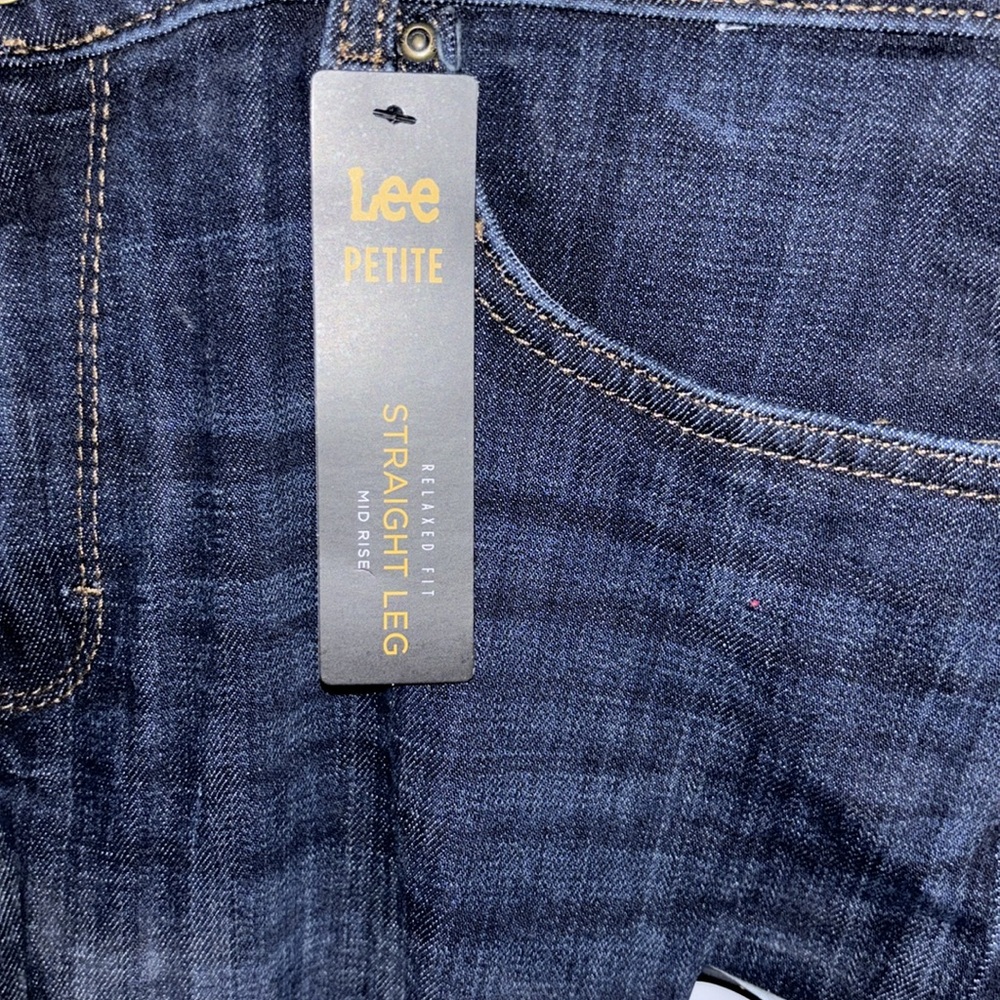 Lee 14 Petite Women denim pant straight leg10305403V 14 S - Picture 5 of 10